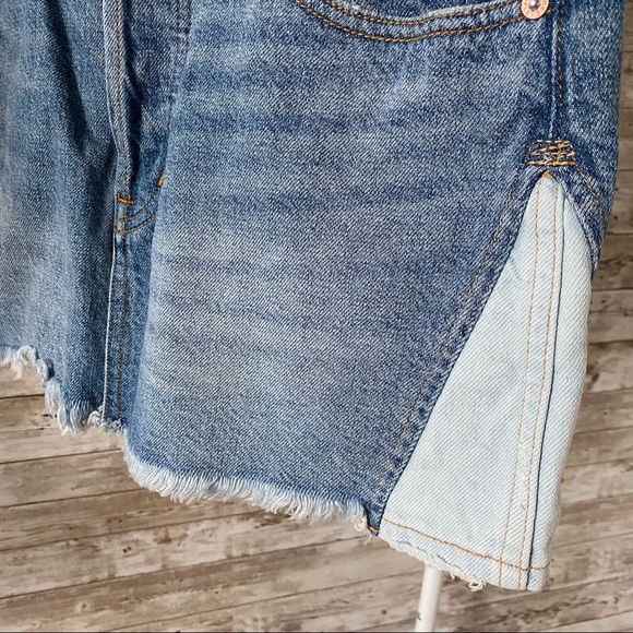 Free People | Patched Denim Mini Skirt | Skirt - Picture 6 of 10
